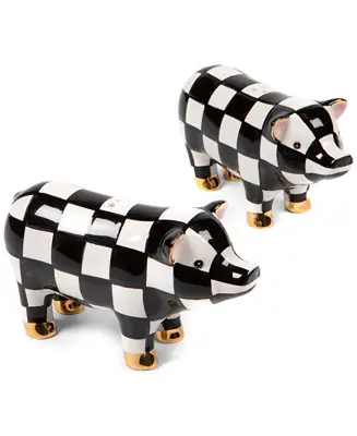 Next Day Delivery Courtly Check Pig Salt & Pepper Set