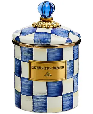 Direct From Manufacturer Royal Check Enameled Steel Small Canister