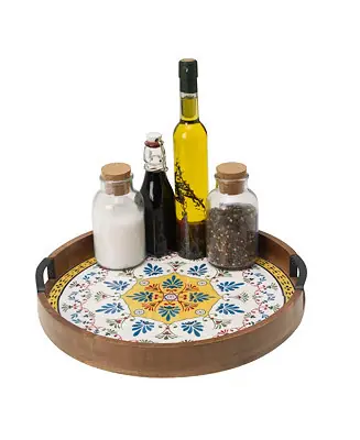 Free Returns Round Tile Lazy Susan