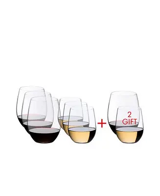 O Cabernet & Chardonnay Wine Glasses 8 Piece Value Set Direct From Manufacturer