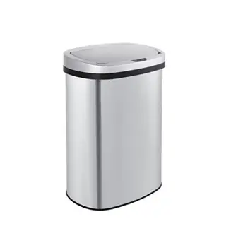 Money Back Guarantee 13 Gal./50 Liter Stainless Steel Oval Motion Sensor Trash Can for Kitchen