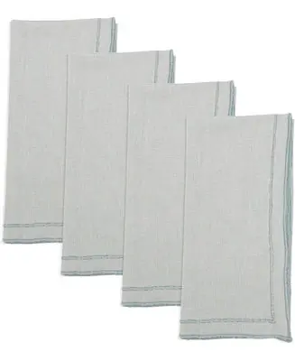 Fast Shipping Stonewashed Overlock Linen Edge Napkins, 20" x 20"