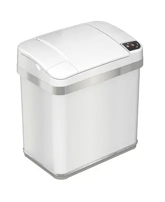 Discount Stainless Steel Bathroom Sensor Trash Can with AbsorbX Odor Filter and Lemon Fragrance 2.5 Gallon