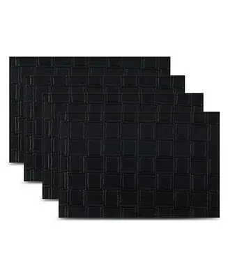 Don’t Miss Out Bostonian Reversible Premium Leather Wipe Clean Placemat 12" x 18" Rectangular Placemats Set of 4