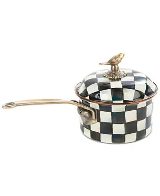 Sale Courtly Check Enameled 2.5-Quart Saucepan