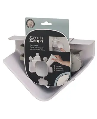 Same Day Shipping EasyStore™ Corner Shower Caddy with Mirror