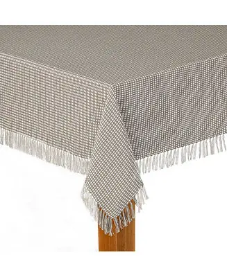 Homespun Grey 100% Cotton Tablecloth 70" Round Get Yours