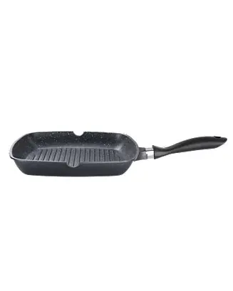 Authentic STONE 11"x11" Cast Aluminum Grill Pan