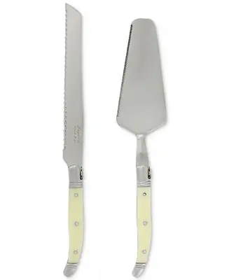Laguiole Faux Ivory Conoisseur Cake Slicer and Server Set, 2 Piece. Worldwide Shipping