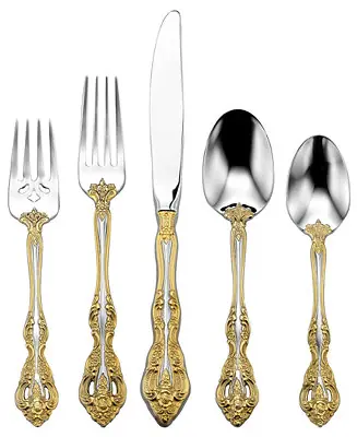 Same Day Shipping Golden Michelangelo 20 Piece Flatware Set, Service for 4
