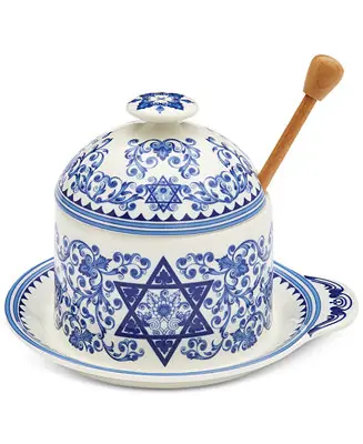 Order Now Judaica Honey Pot with Dipper