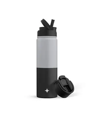Exclusive Water Bottle with Flip Lid, Sport Straw Lid, 22 oz