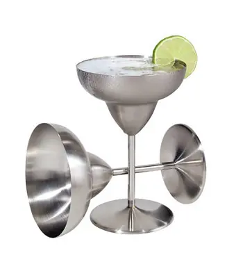 Reduced Price 12oz, Set of 2 Stainless Steel Margarita Glasses