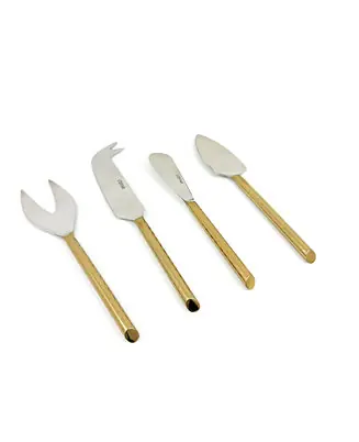 Hammered 4-Pc. Cheese Knives Set, Serving for 4 Fast Shipping