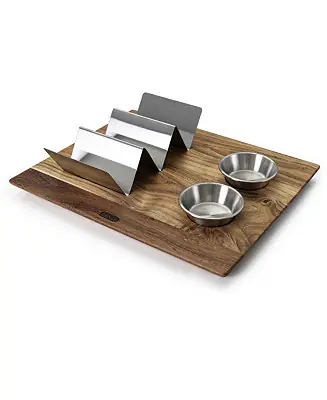 Trusted Brand Acacia 12" x 10" Taco Board Set