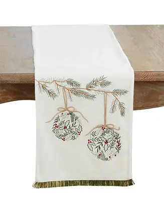 Holiday Sale Ornament Table Runner, 13" x 72"