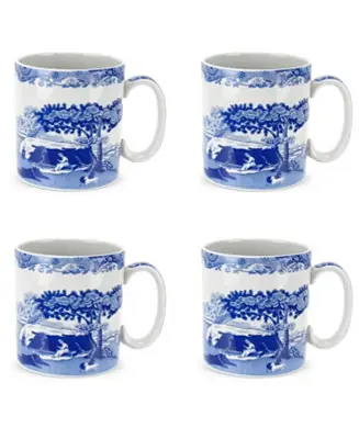 Blue Italian Mugs, Set of 4 Best Seller