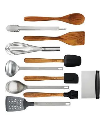 Worldwide Shipping 11 Piece Essential Wood, Silicone, and Stainless Steel Tool Set