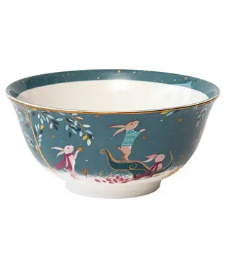 Hot Deal Sara Miller Woodland Tales Rabbit Sleigh Candy Bowl