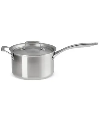Essential Stainless Steel Round Saucepan with Lid, 4 Qt. Fan Favorite