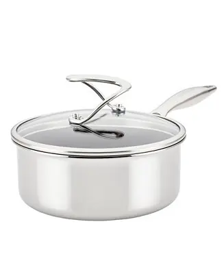 Editor’s Pick SteelShield C-Series Tri-Ply Clad Nonstick Saucepan with Lid, 2-Quart, Silver