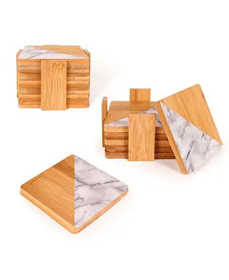 Bamboo 14-Pc. Coasters Set Secure Checkout