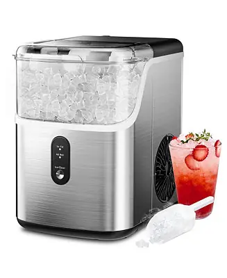 35-lb Ice Per day Nugget/Pebble Ice Maker with Auto-Cleaning and 1.8Lbs Ice Storage in Silver Direct From Factory