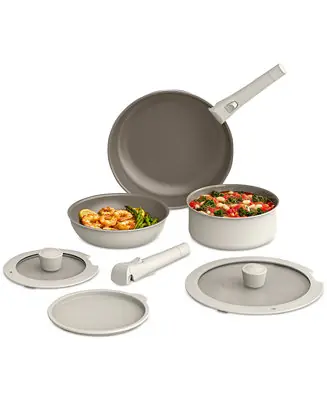 Grab Now 8-Piece Removable Handle Nonstick Ceramic Cookware Set
