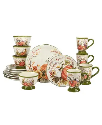 Trending Harvest Morning Dinnerware Set, 16 Pieces