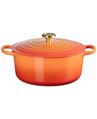 Signature 7.25-Qt. Flamme Dorée Round Dutch Oven with Crucible Knob - 100th Anniversary Edition Price Drop