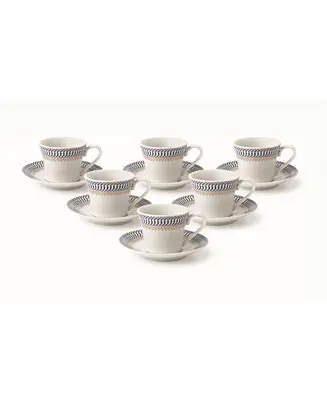 12 Piece 2oz Espresso Cup and Saucer Set, Service for 6 Best Price