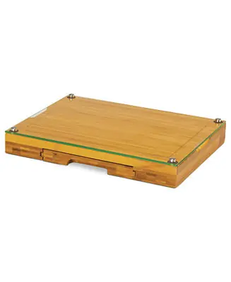 Luxury Toscana® by Concerto Glass Top Cutting Board with Cheese Tools