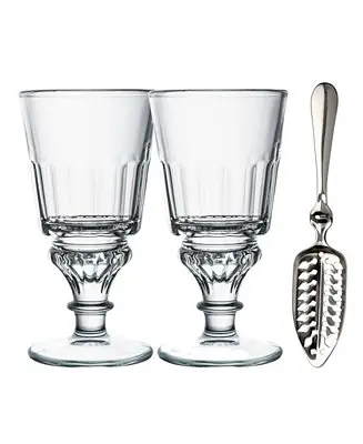 La Rochere 10 oz Absinthe Glasses with Spoon and Recipe - Set of 2 Reduced Price