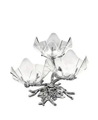 Designs Aluminum Grape Acrylic Bowls 3-Tiered Stand Limited Edition