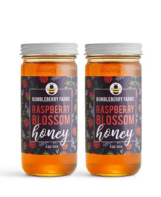 No Minimum Order Raspberry Blossom Honey Set of 2