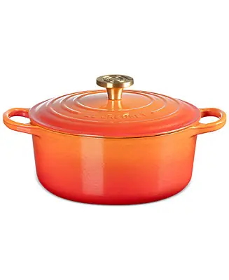 Signature 4.5-Qt. Flamme Dorée Round Dutch Oven with Crucible Knob - 100th Anniversary Edition Bargain
