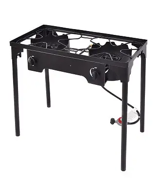 Double Burner Gas Propane Cooker Outdoor Camping PicnicBBQ Grill In Demand