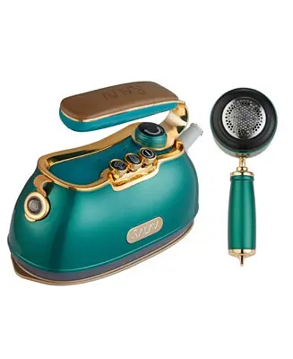 Retro Edition Duopress Handheld Steamer Iron and Fabric ShaverLint Roller Set Titanium Must Have