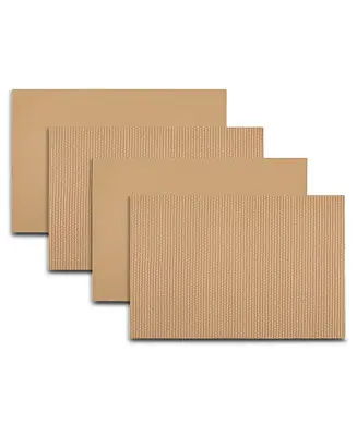 Free Returns Exeter Reversible Premium Faux Leather 12" x 18" Rectangular Placemats Set of 4