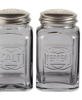Retro Glass Gray 2 Piece 8 Ounce Retro Style Salt Pepper Set Top Rated