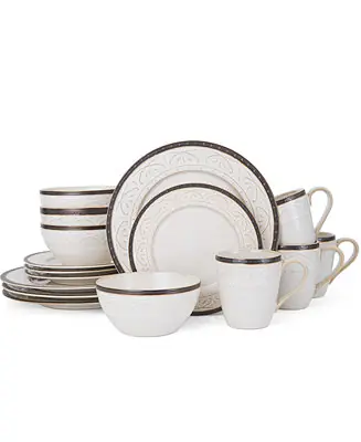 Promenade Scroll 16 Pc. Dinnerware Set, Service for 4 Best Choice