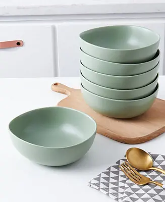 Hassle-Free Returns Delilah Porcelain Bowls, Set of 6