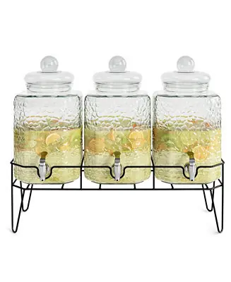 Hamburg Triple Dispenser with Stand, Set of 3 Limited Time