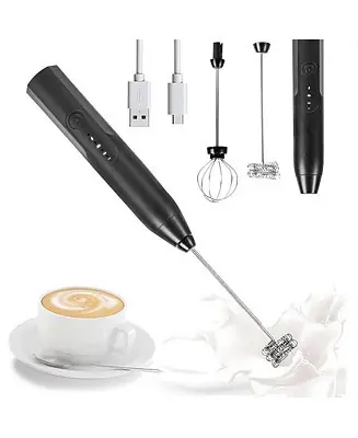 Genuine Electric Milk Frother Foamer Handheld 3 Speeds 2 in 1