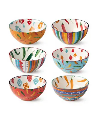 Caliente All-Purpose Bowls, Set of 6, Service for 6 Bargain