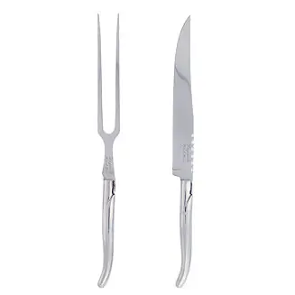 Laguiole Stainless Steel Carving Knife and Fork Set. Buy Today