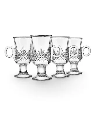 Original Dublin Crystal Irish Coffee Mugs, Set of 4