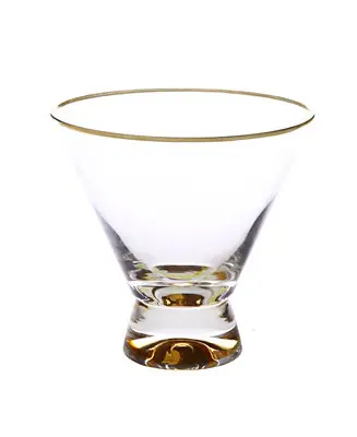 Free Delivery Set of 6 Dessert Cups with Base and Rim