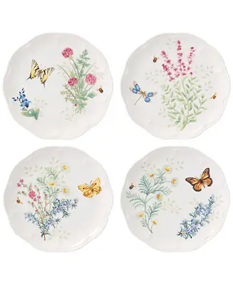 Exclusive Butterfly Meadow Herbs Accent Plates, Set of 4