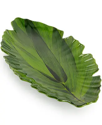 Zen Melamine Large Green Leaf Platter Discount